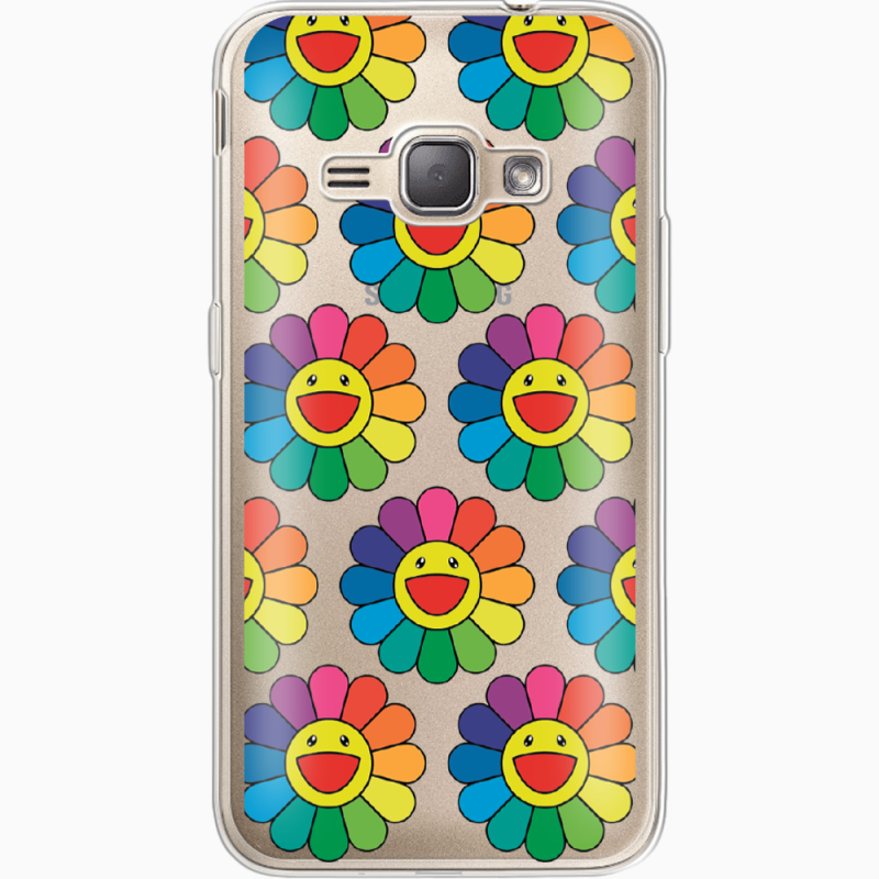 Прозрачный чехол Uprint Samsung J120H Galaxy J1 2016 Hippie Flowers