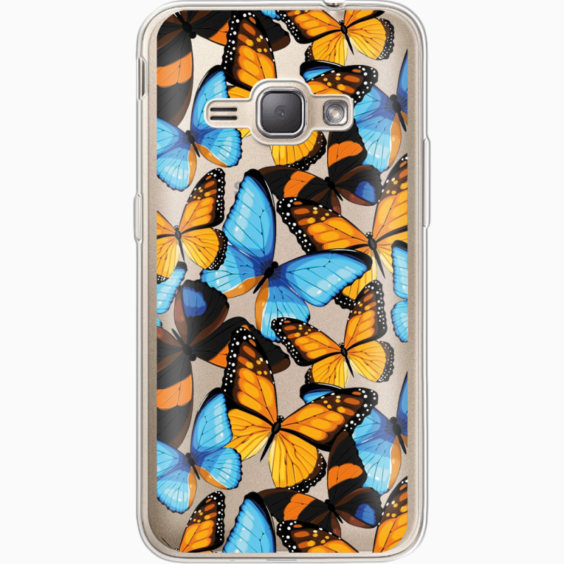 Прозрачный чехол Uprint Samsung J120H Galaxy J1 2016 Butterfly Morpho