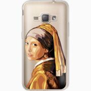 Прозрачный чехол Uprint Samsung J120H Galaxy J1 2016 Девушка с жемчужной серёжкой