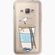 Прозрачный чехол Uprint Samsung J120H Galaxy J1 2016 Segull in Cofee Pool