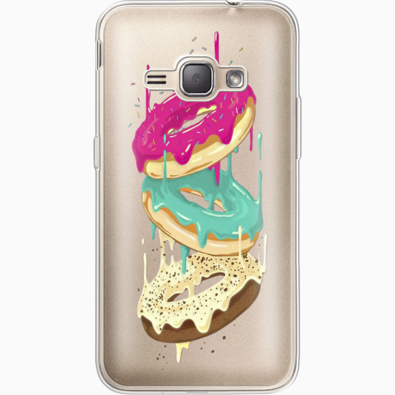 Прозрачный чехол Uprint Samsung J120H Galaxy J1 2016 Donuts