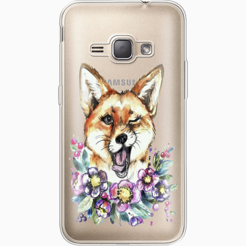 Прозрачный чехол Uprint Samsung J120H Galaxy J1 2016 Winking Fox