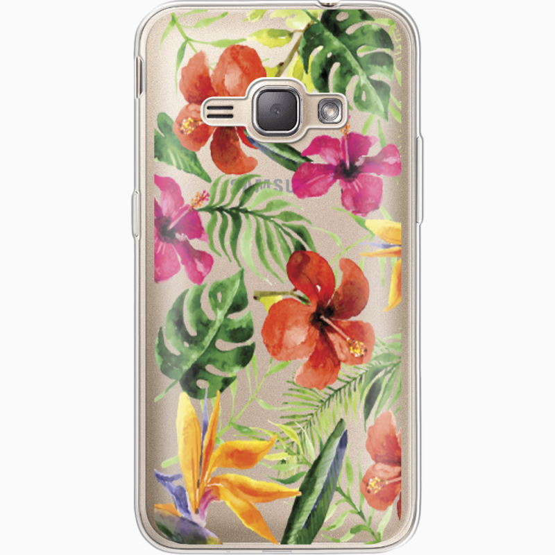 Прозрачный чехол Uprint Samsung J120H Galaxy J1 2016 Tropical Flowers