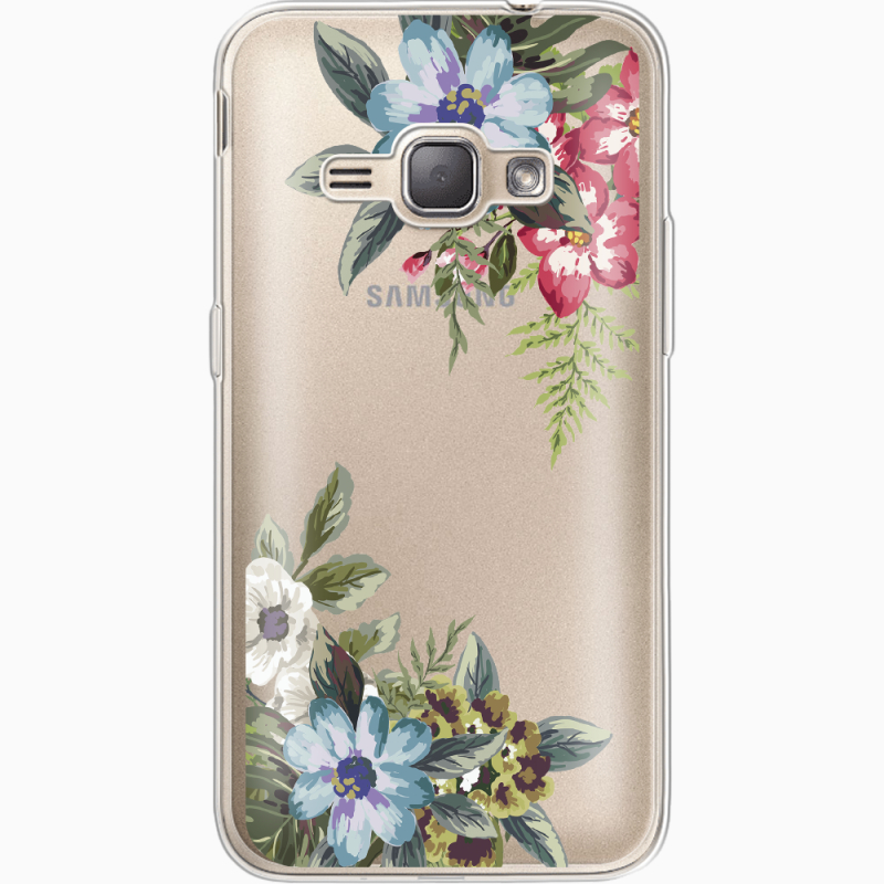Прозрачный чехол Uprint Samsung J120H Galaxy J1 2016 Floral