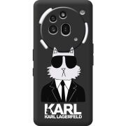 Чорний чохол BoxFace Nothing Phone (3a) Pro Cat in Black