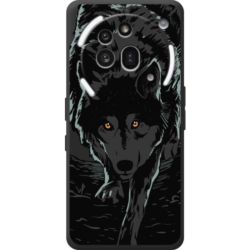 Чорний чохол BoxFace Nothing Phone (3a) Pro Wolf