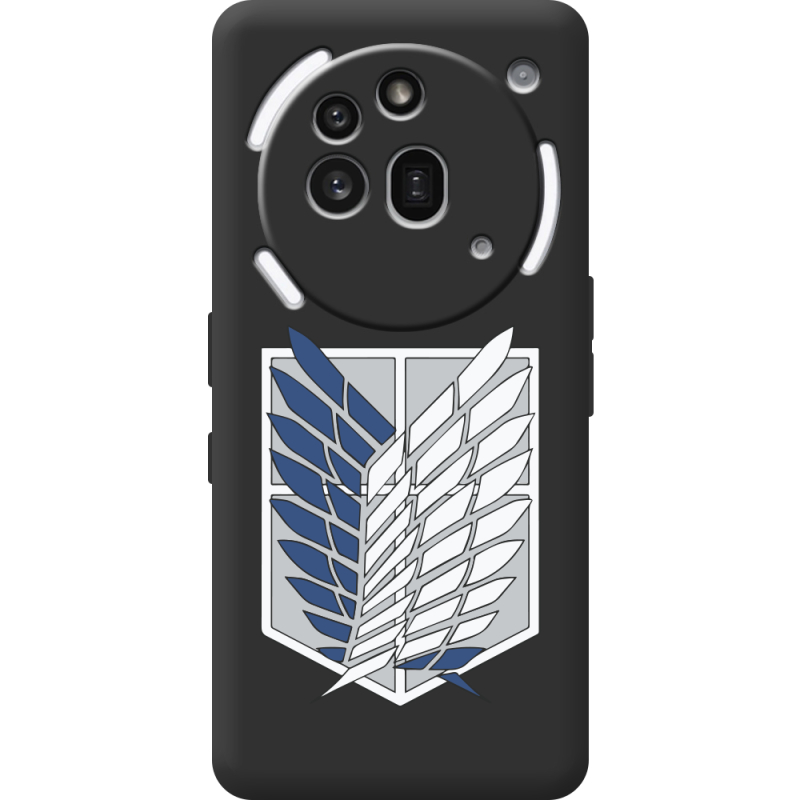 Чорний чохол BoxFace Nothing Phone (3a) Pro Атака Титанов Крылья Свободы