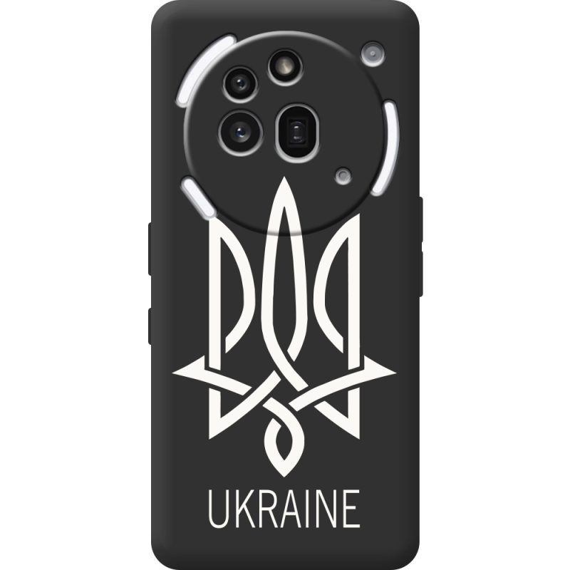 Чорний чохол BoxFace Nothing Phone (3a) Pro Тризуб монограмма ukraine