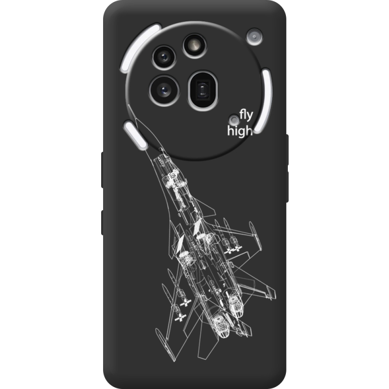 Чорний чохол BoxFace Nothing Phone (3a) Pro Військовий літак