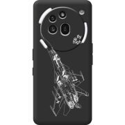 Чорний чохол BoxFace Nothing Phone (3a) Pro Військовий літак