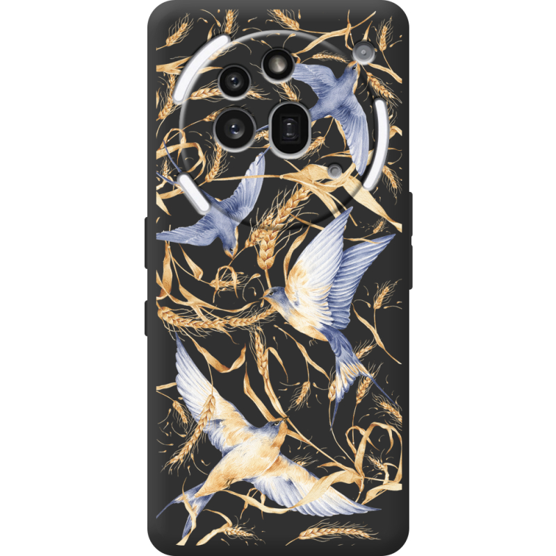 Чорний чохол BoxFace Nothing Phone (3a) Pro Ластівки