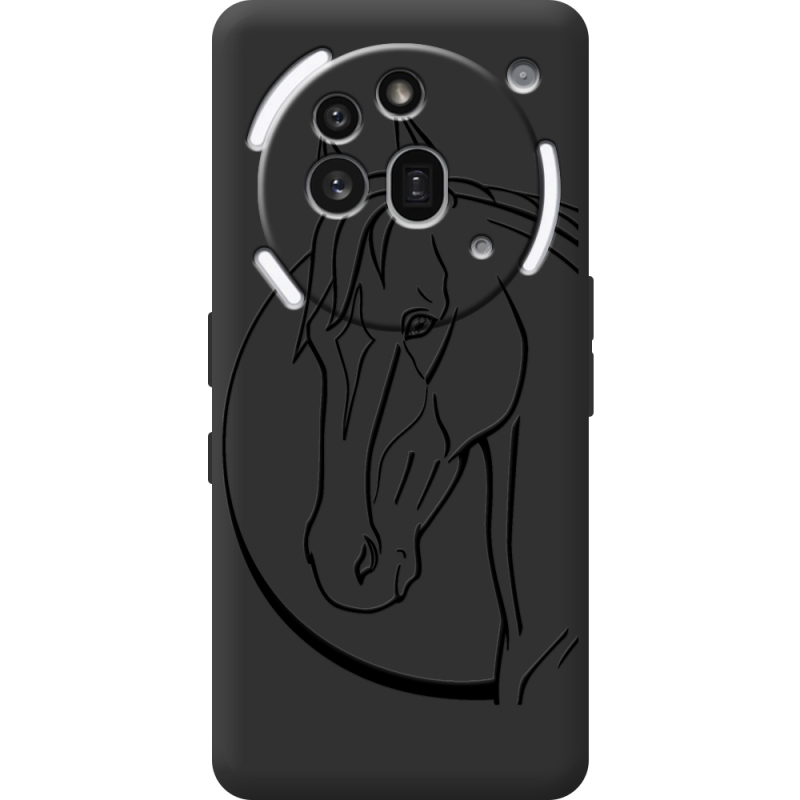 Чорний чохол BoxFace Nothing Phone (3a) Pro Horse