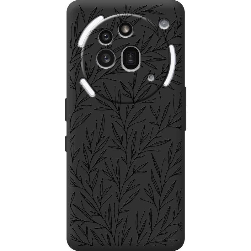 Чорний чохол BoxFace Nothing Phone (3a) Pro Leaves