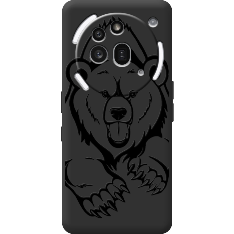 Чорний чохол BoxFace Nothing Phone (3a) Pro Grizzly Bear