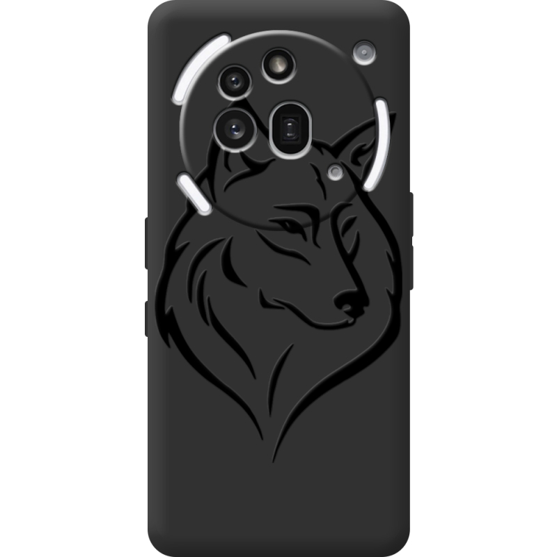 Чорний чохол BoxFace Nothing Phone (3a) Pro Wolf