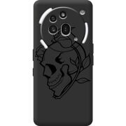 Чорний чохол BoxFace Nothing Phone (3a) Pro Skull and Roses