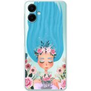 Прозорий чохол BoxFace Samsung Galaxy A07 (A075) Blue Hair