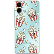 Прозорий чохол BoxFace Samsung Galaxy A07 (A075) с 3D-глазками Popcorn