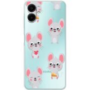 Прозорий чохол BoxFace Samsung Galaxy A07 (A075) с 3D-глазками Mouse