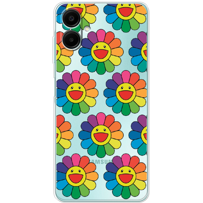 Прозорий чохол BoxFace Samsung Galaxy A07 (A075) Hippie Flowers