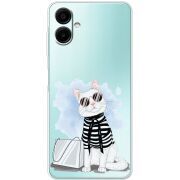Прозорий чохол BoxFace Samsung Galaxy A07 (A075) Cat Style