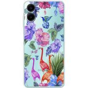 Прозорий чохол BoxFace Samsung Galaxy A07 (A075) Flamingo