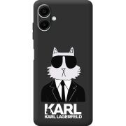 Чорний чохол BoxFace Samsung Galaxy A07 (A075) Cat in Black