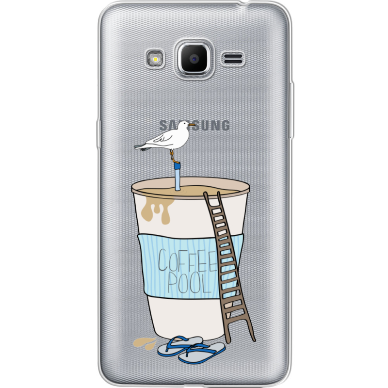 Прозрачный чехол Uprint Samsung J2 Prime G532F Segull in Cofee Pool