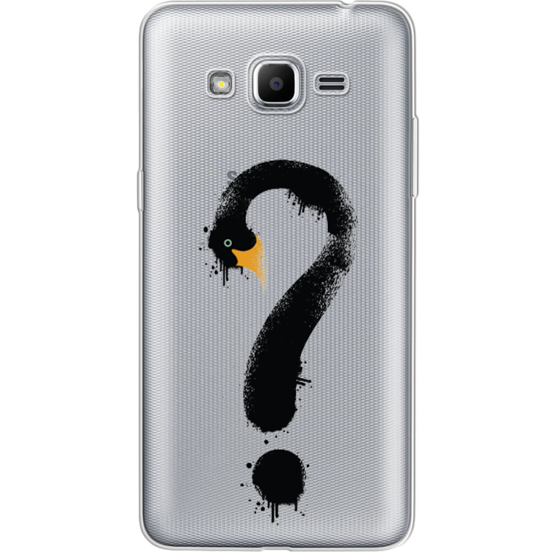 Прозрачный чехол Uprint Samsung J2 Prime G532F Swan question