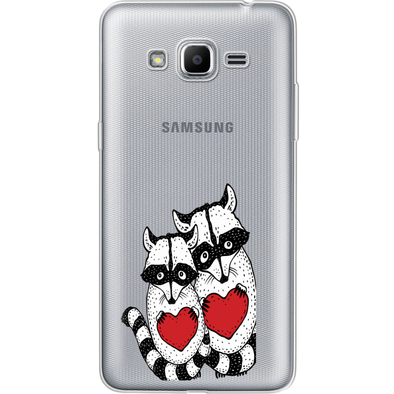 Прозрачный чехол Uprint Samsung J2 Prime G532F Raccoons in love