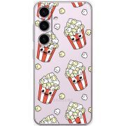 Прозорий чохол BoxFace Samsung Galaxy S25 FE (S731) с 3D-глазками Popcorn