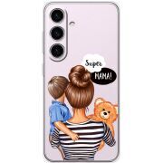Прозорий чохол BoxFace Samsung Galaxy S25 FE (S731) Super Mama and Son