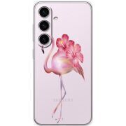 Прозорий чохол BoxFace Samsung Galaxy S25 FE (S731) Floral Flamingo