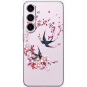 Чохол зі стразами Samsung Galaxy S25 FE (S731) Swallows and Bloom