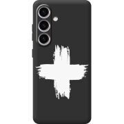 Чорний чохол BoxFace Samsung Galaxy S25 FE (S731) Білий хрест ЗСУ