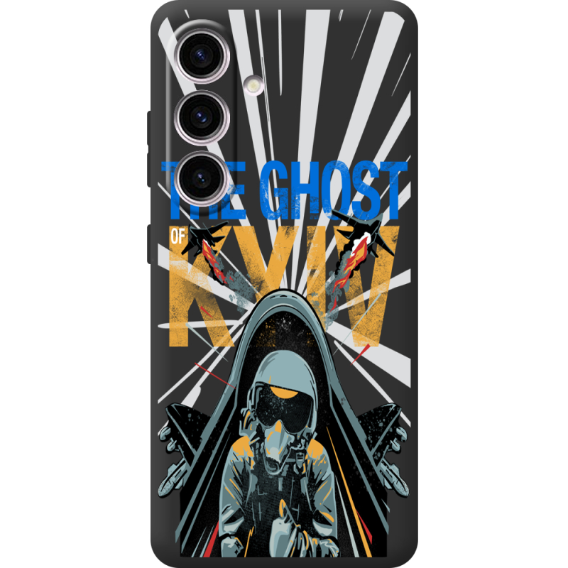Чорний чохол BoxFace Samsung Galaxy S25 FE (S731) Привид Києва в дії