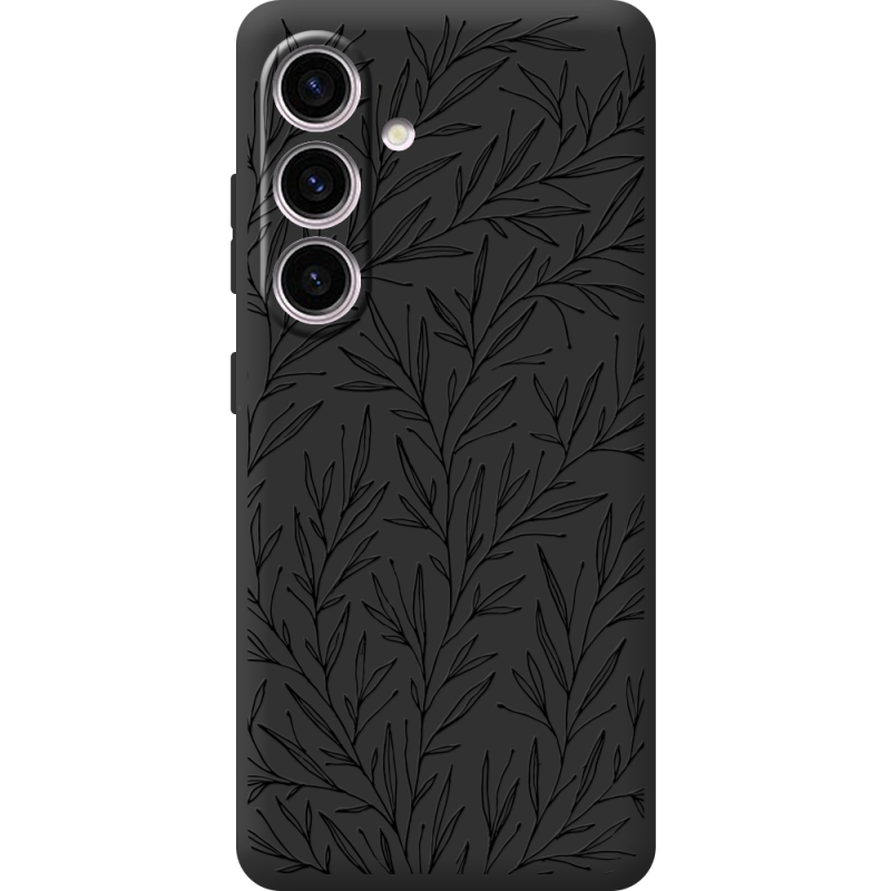 Чорний чохол BoxFace Samsung Galaxy S25 FE (S731) Leaves