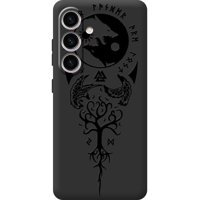 Чорний чохол BoxFace Samsung Galaxy S25 FE (S731) Hugin and Munin
