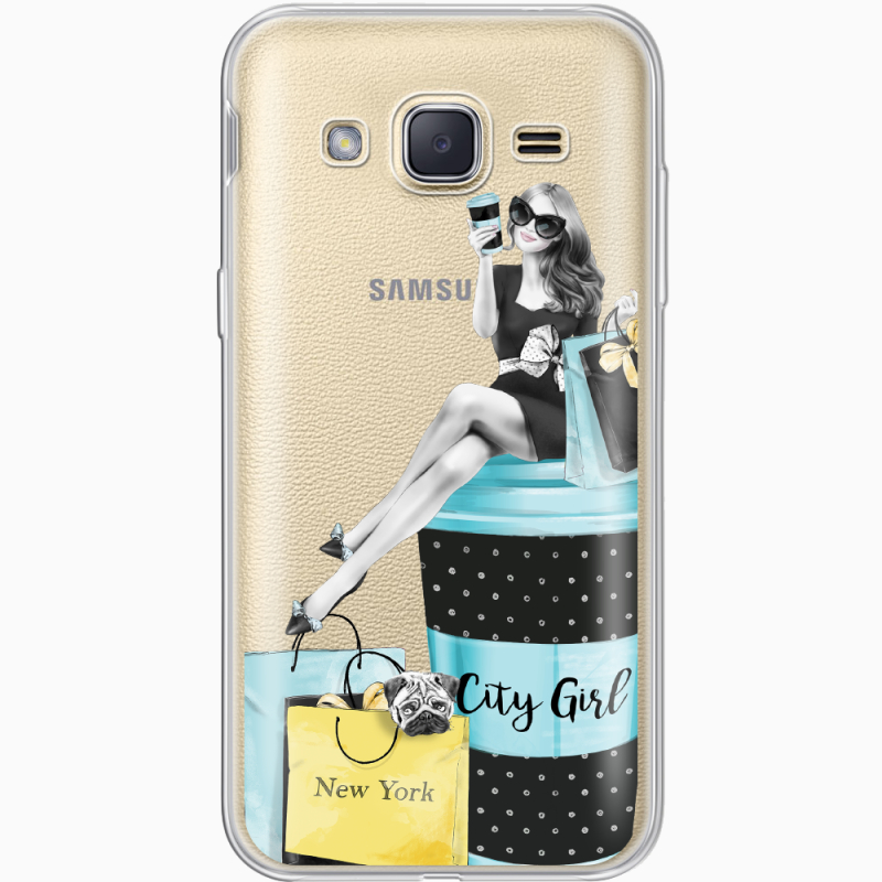Прозрачный чехол Uprint Samsung J200H Galaxy J2 City Girl