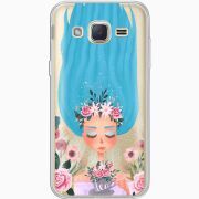 Прозрачный чехол Uprint Samsung J200H Galaxy J2 Blue Hair