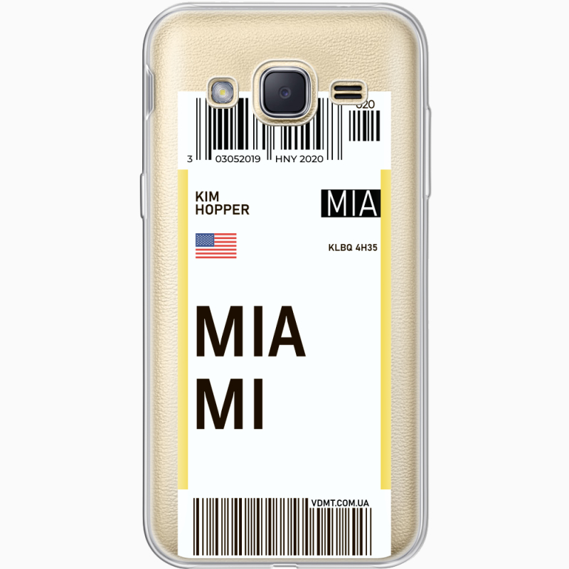Прозрачный чехол Uprint Samsung J200H Galaxy J2 Ticket Miami