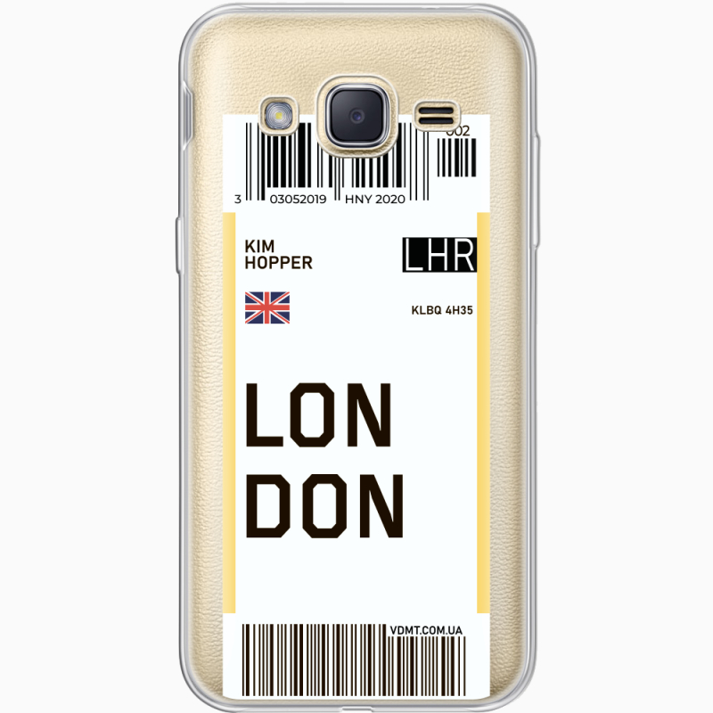 Прозрачный чехол Uprint Samsung J200H Galaxy J2 Ticket London