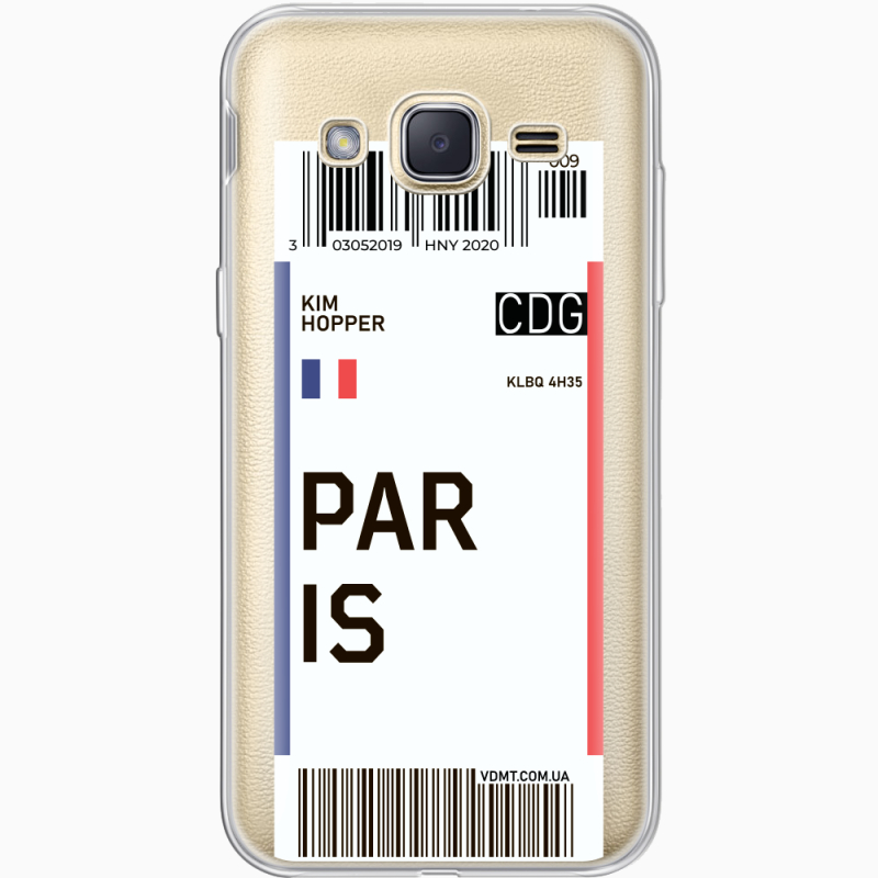 Прозрачный чехол Uprint Samsung J200H Galaxy J2 Ticket Paris