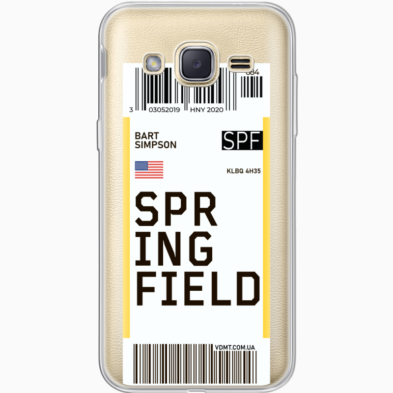 Прозрачный чехол Uprint Samsung J200H Galaxy J2 Ticket Springfield