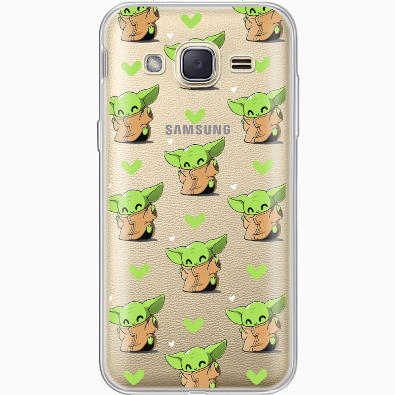 Прозрачный чехол Uprint Samsung J200H Galaxy J2 Pattern Baby Yoda