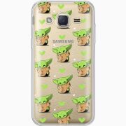 Прозрачный чехол Uprint Samsung J200H Galaxy J2 Pattern Baby Yoda