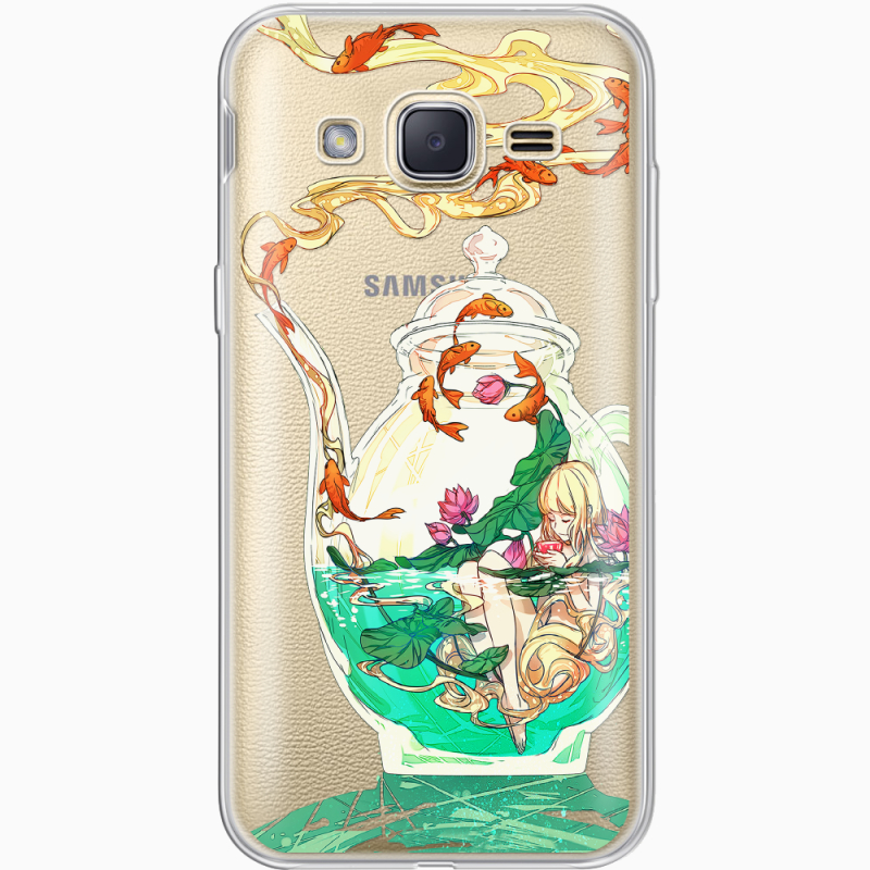 Прозрачный чехол Uprint Samsung J200H Galaxy J2 Kettle