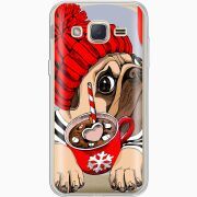 Прозрачный чехол Uprint Samsung J200H Galaxy J2 Winter Puggy