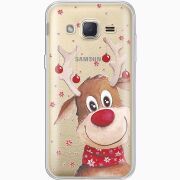 Прозрачный чехол Uprint Samsung J200H Galaxy J2 Winter Deer