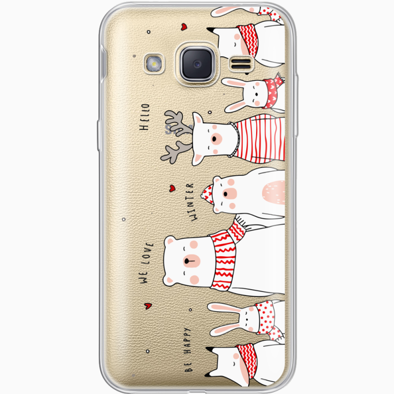 Прозрачный чехол Uprint Samsung J200H Galaxy J2 The Friendly Beasts